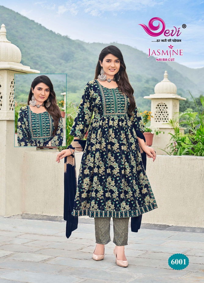 Jasmine Vol 6 By Devi Rayon Capsule Printed Kurti WIth Bottom Dupatta Wholesale Online
